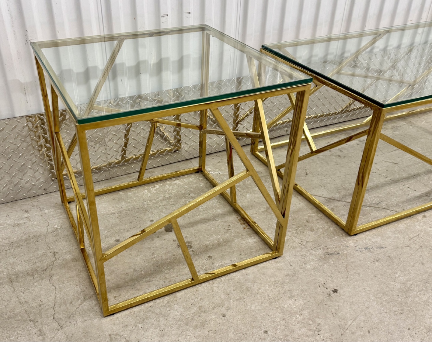 Carole 2 Coffee Table Glass Gold. - photo 2