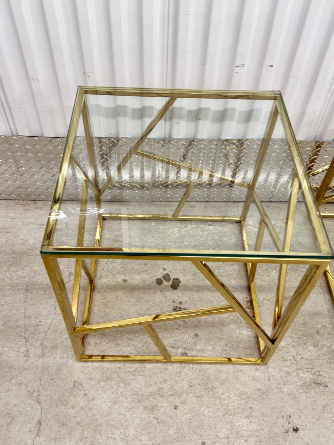 Carole 2 Coffee Table Glass Gold. - photo 4