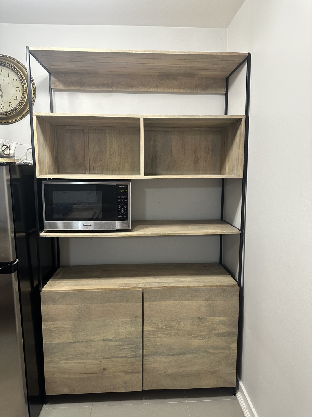 Wooden Shelving Unit with Cabinet - photo 3