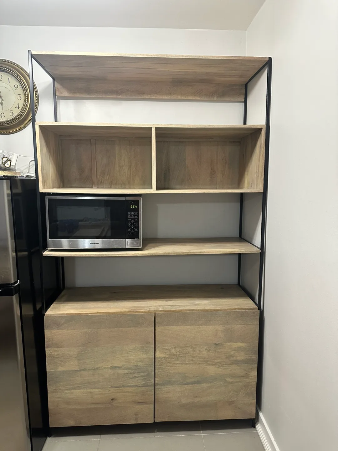 Wooden Shelving Unit with Cabinet image indicator(3)
