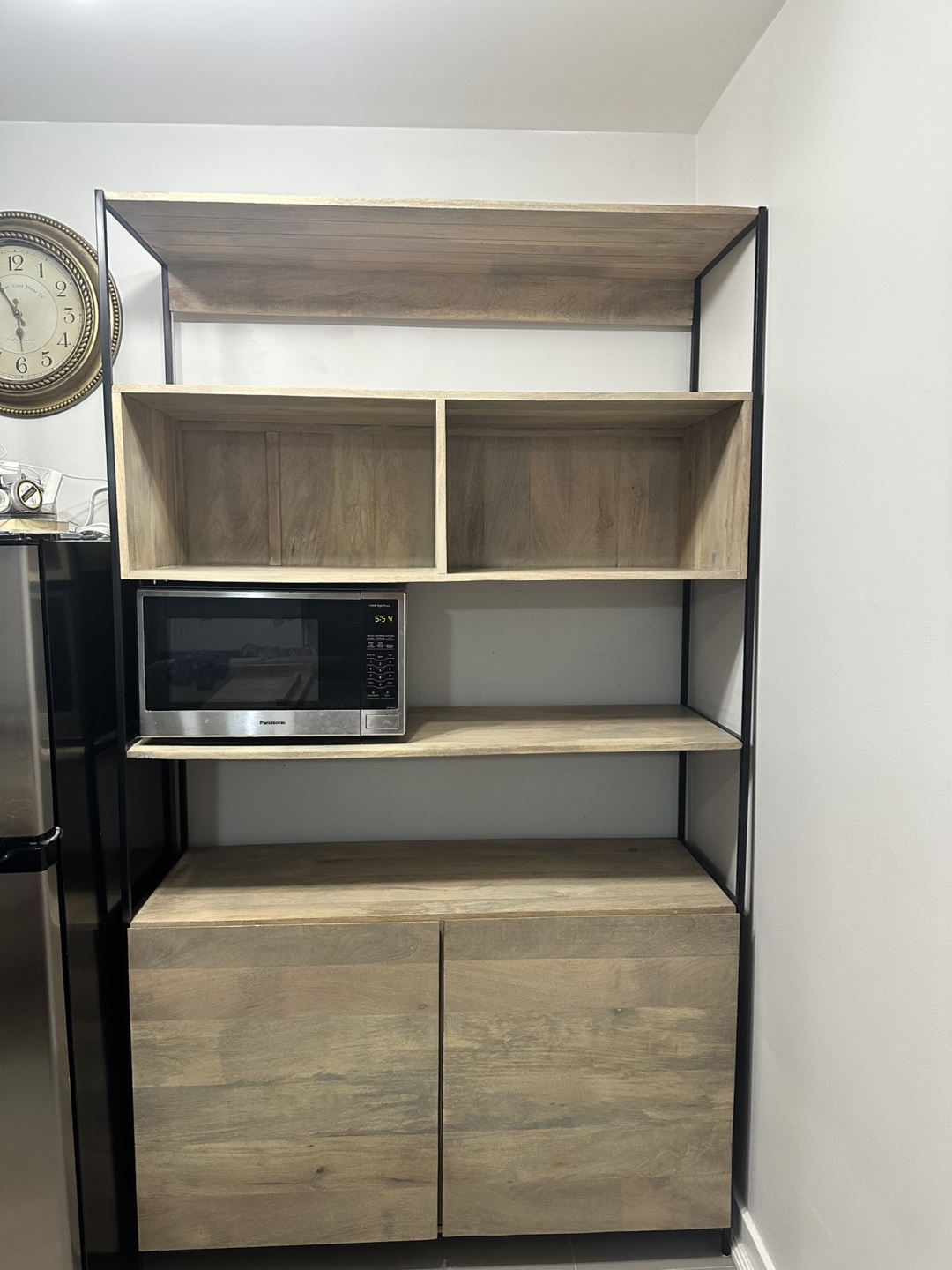 Wooden Shelving Unit with Cabinet - photo 2