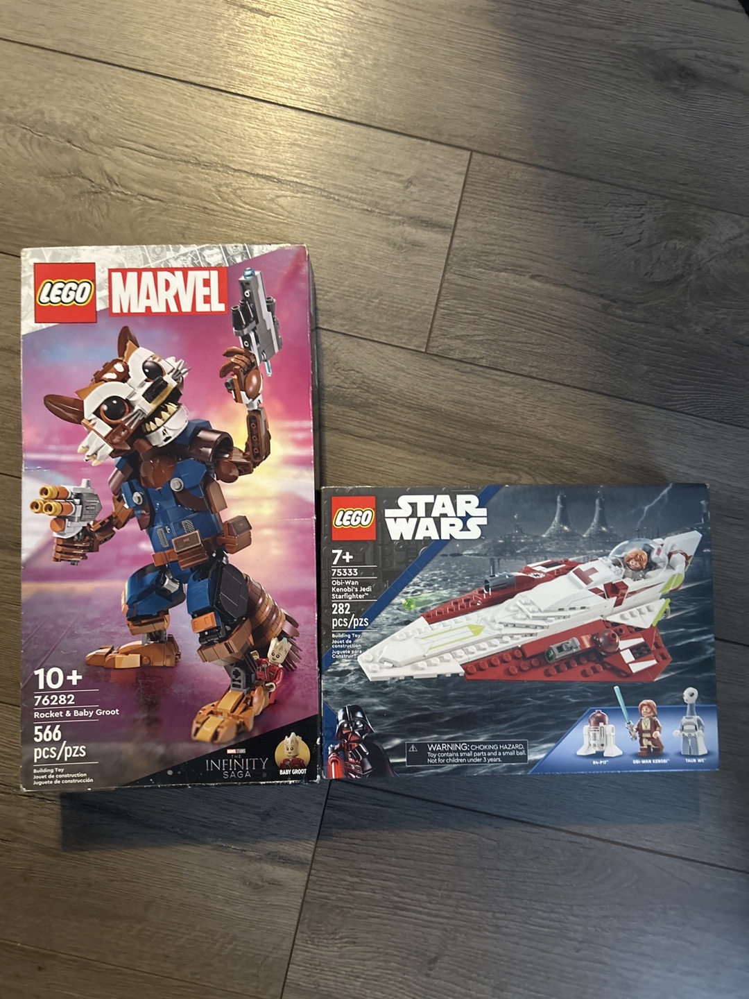 lego marvel rocket, and spaceship