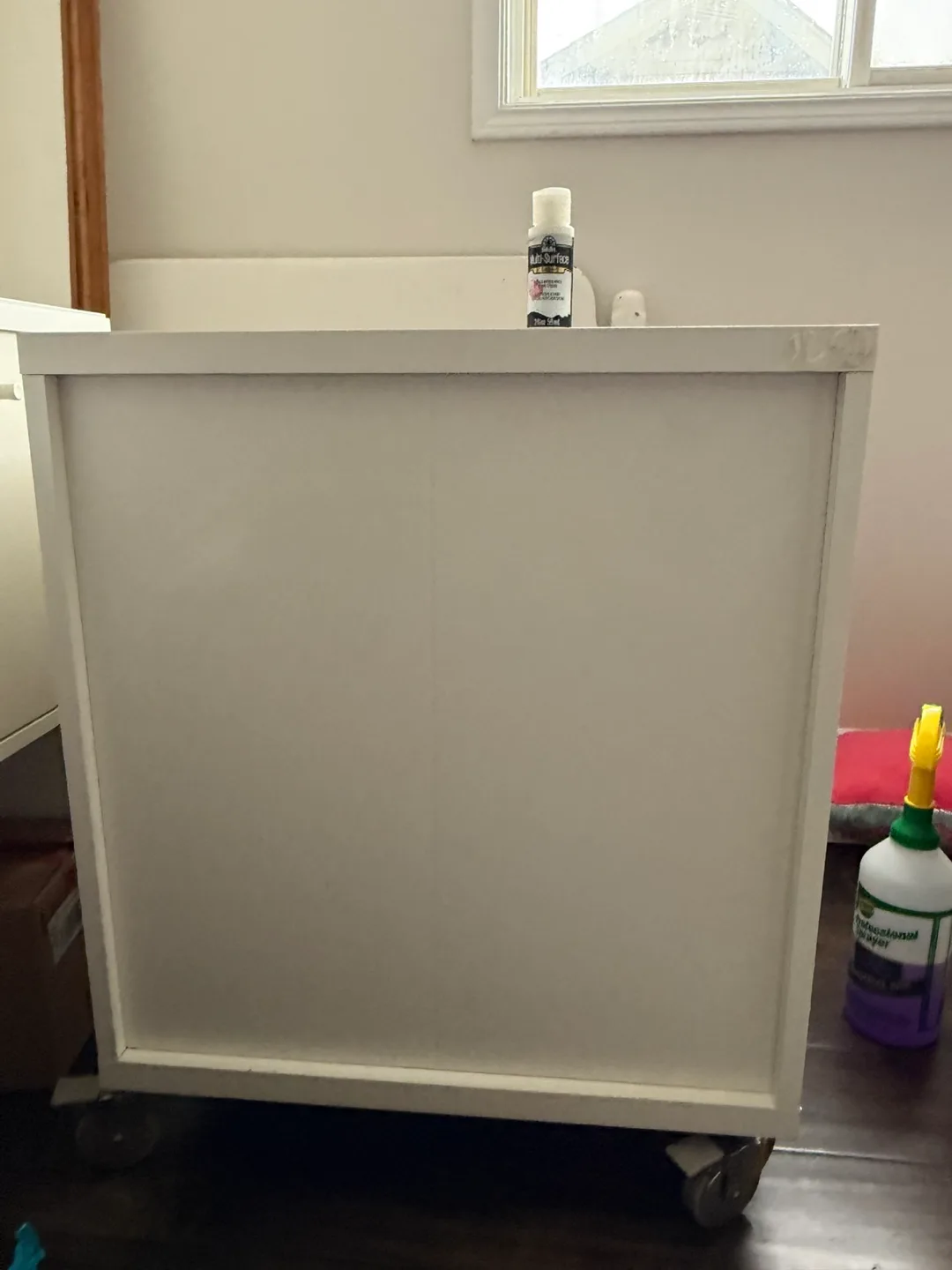 IKEA Red and White Two-Drawer Chest on Casters image indicator(3)