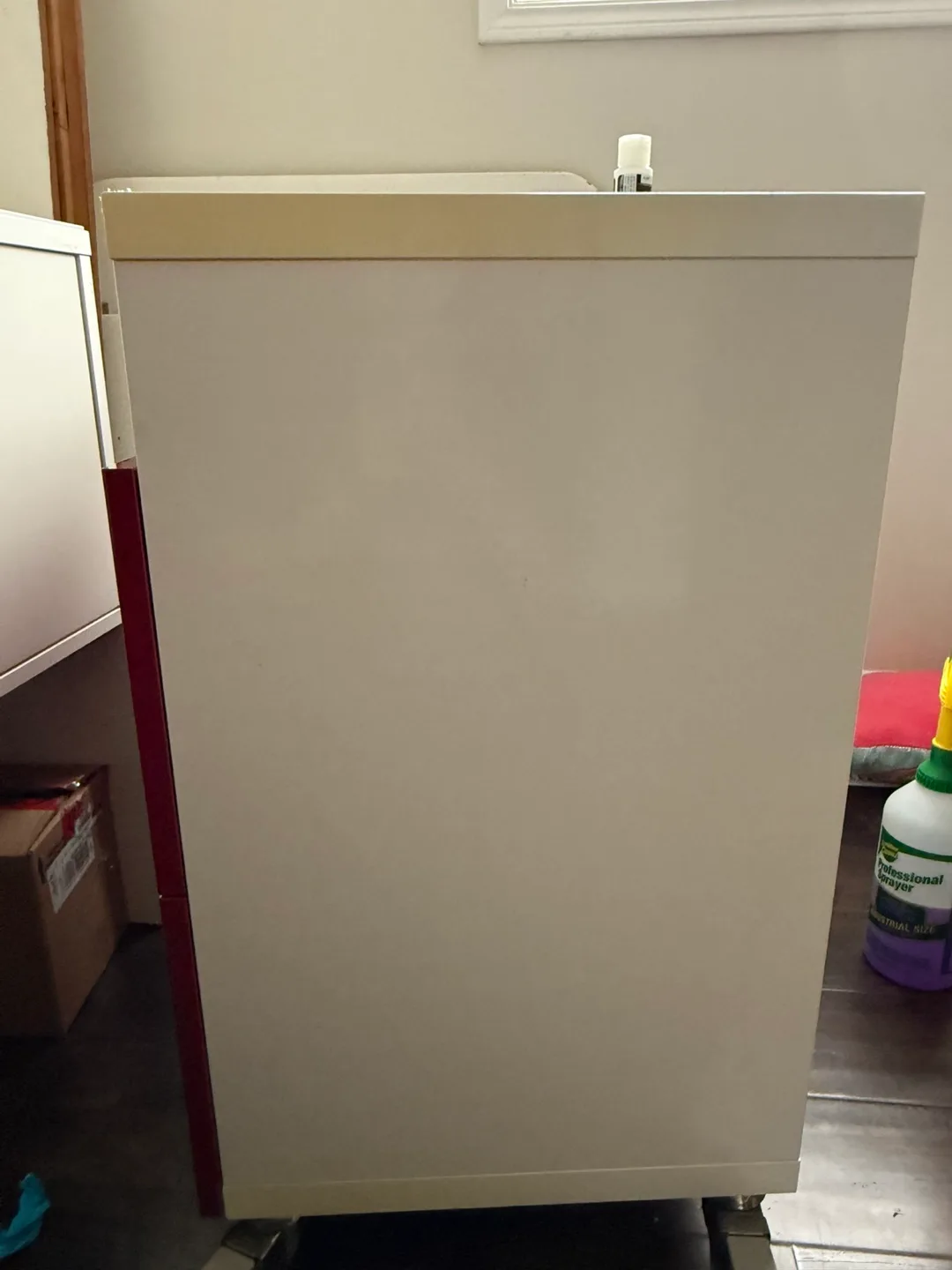 IKEA Red and White Two-Drawer Chest on Casters image indicator(4)