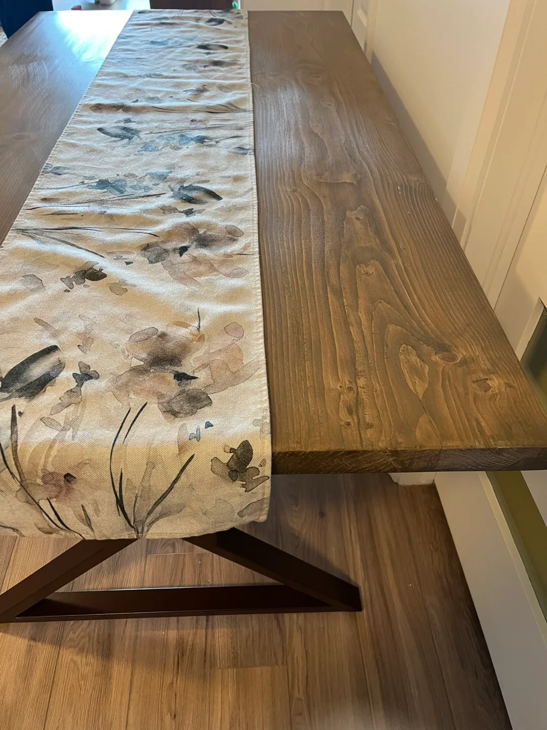 Rustic Farmhouse Dining Table with Metal Legs image indicator(2)