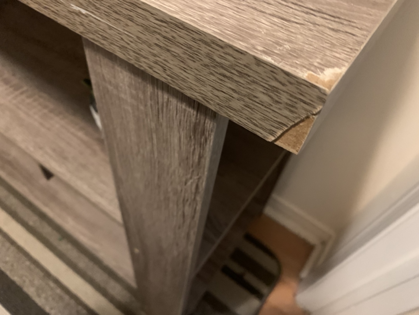 Grey Wood Console Table - photo 2