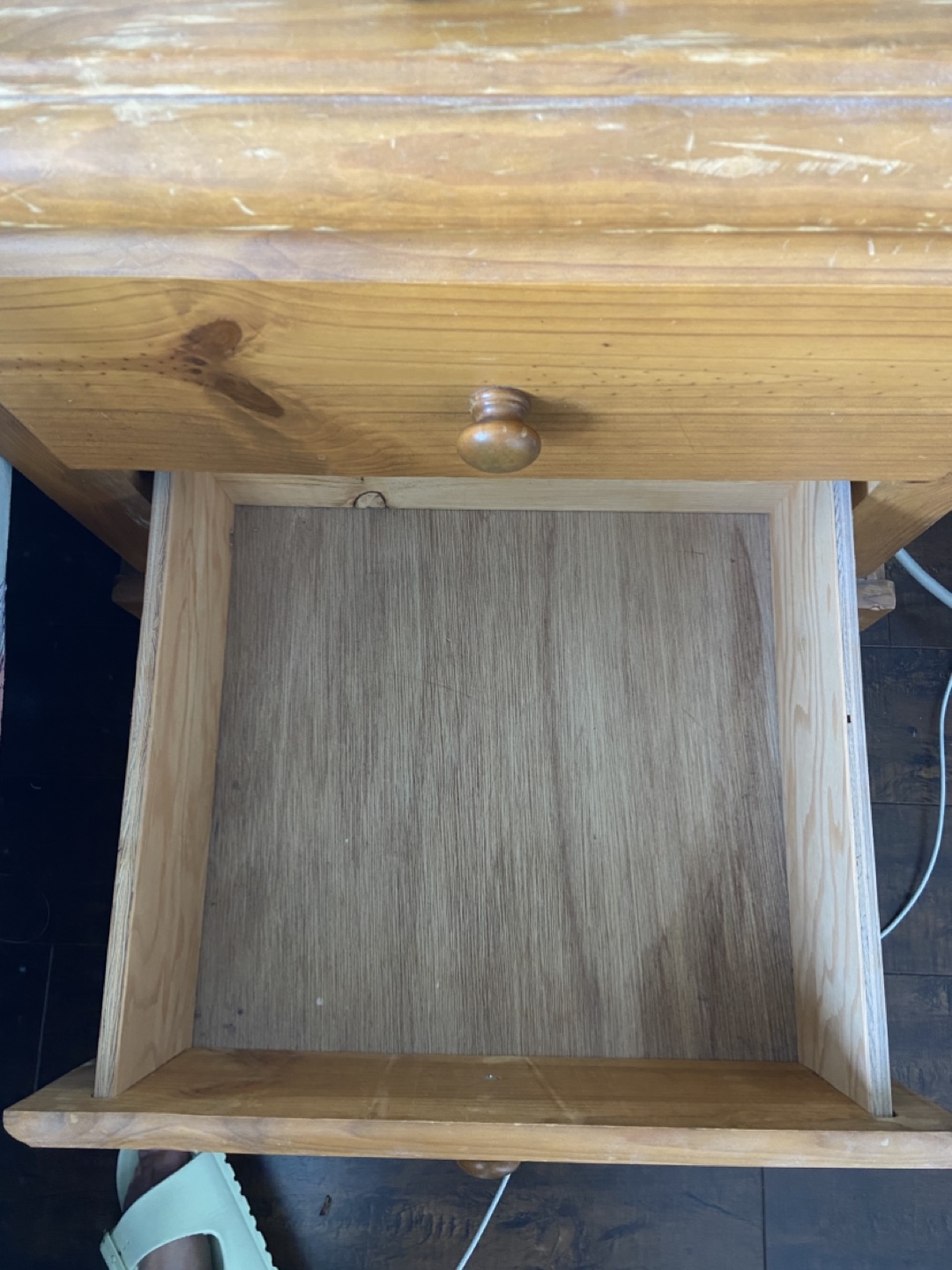 Wooden Two-Drawer Nightstand - photo 3