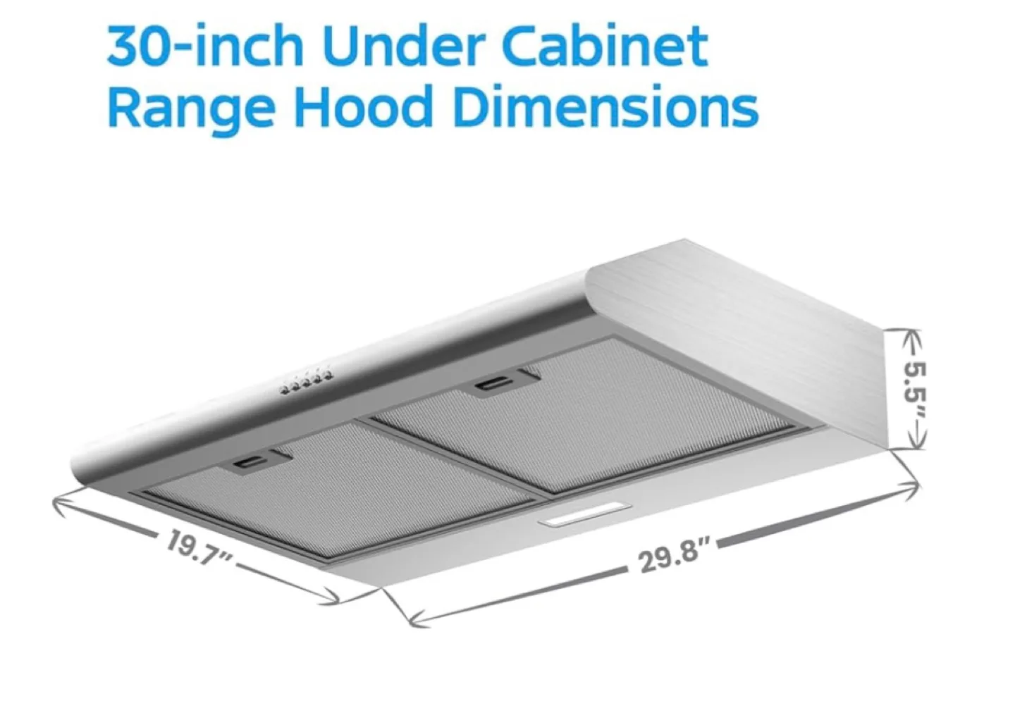 New- Midea 30-inch Under Cabinet Range Hood image indicator(2)