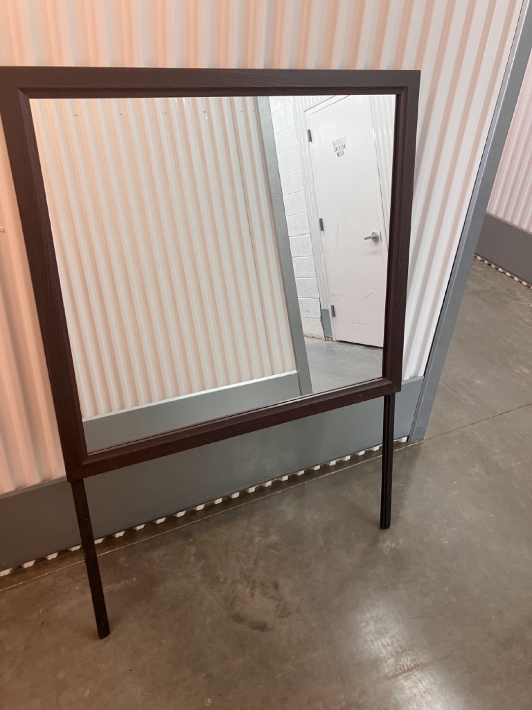 Mirror with Dark Brown Frame