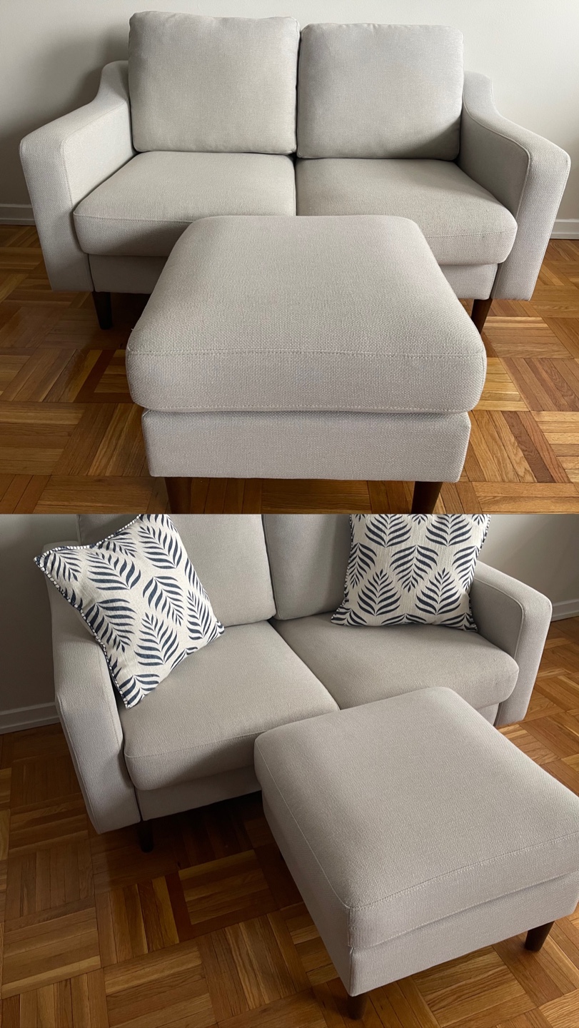 THE COZEY - 2-SEATER WITH OTTOMAN IN SAND - photo 3