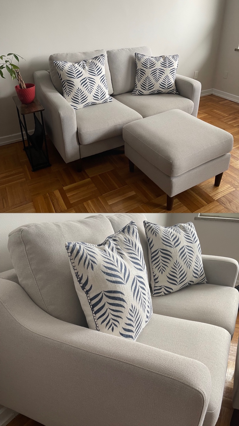 THE COZEY - 2-SEATER WITH OTTOMAN IN SAND - photo 2