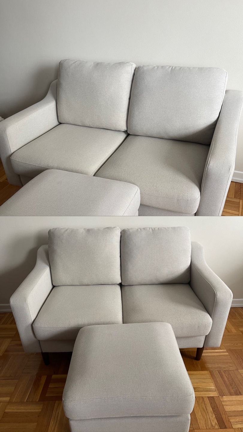 THE COZEY - 2-SEATER WITH OTTOMAN IN SAND - photo 4