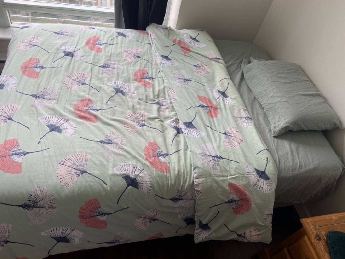 Full Size Bed Frame with Legs and Mattress