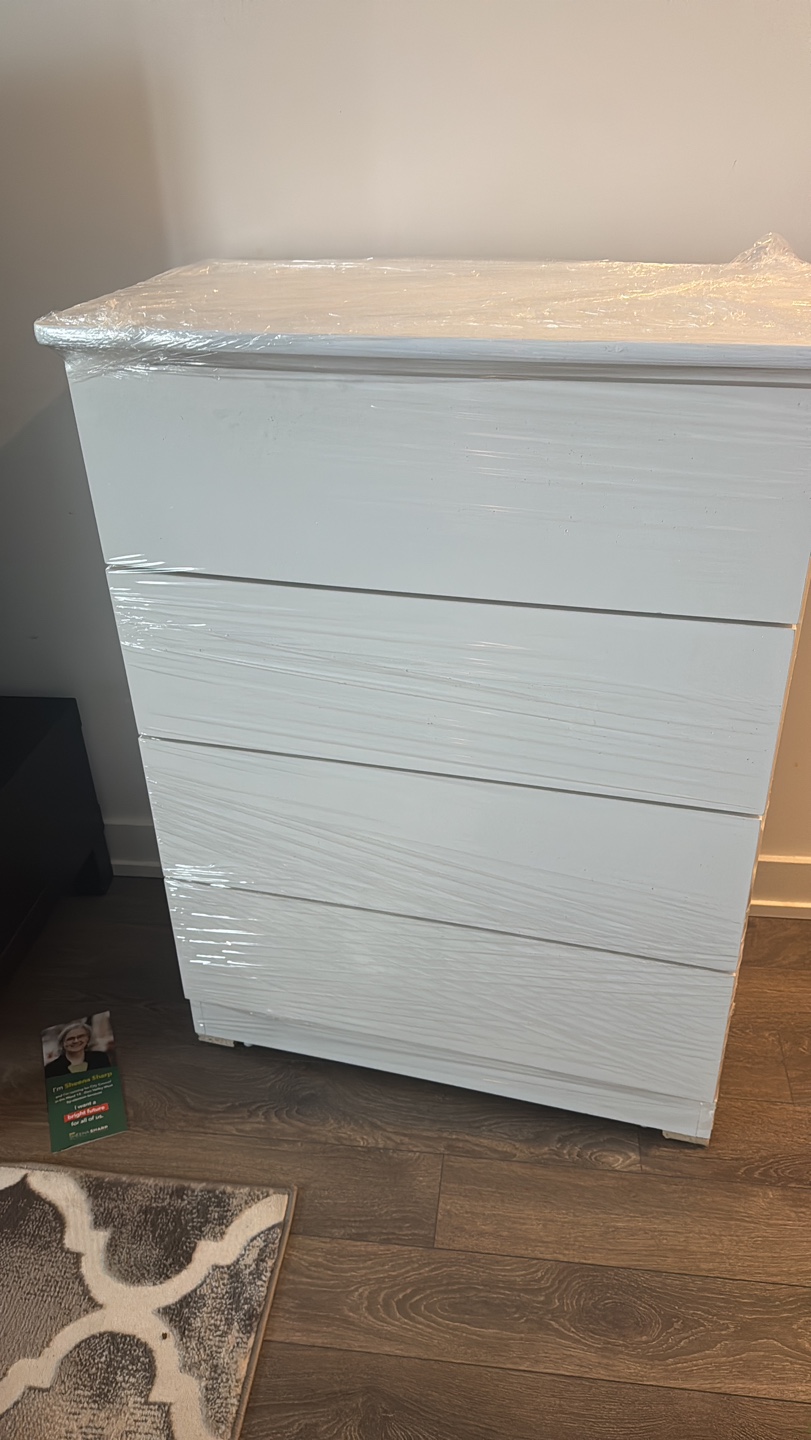White Four-Drawer Dresser