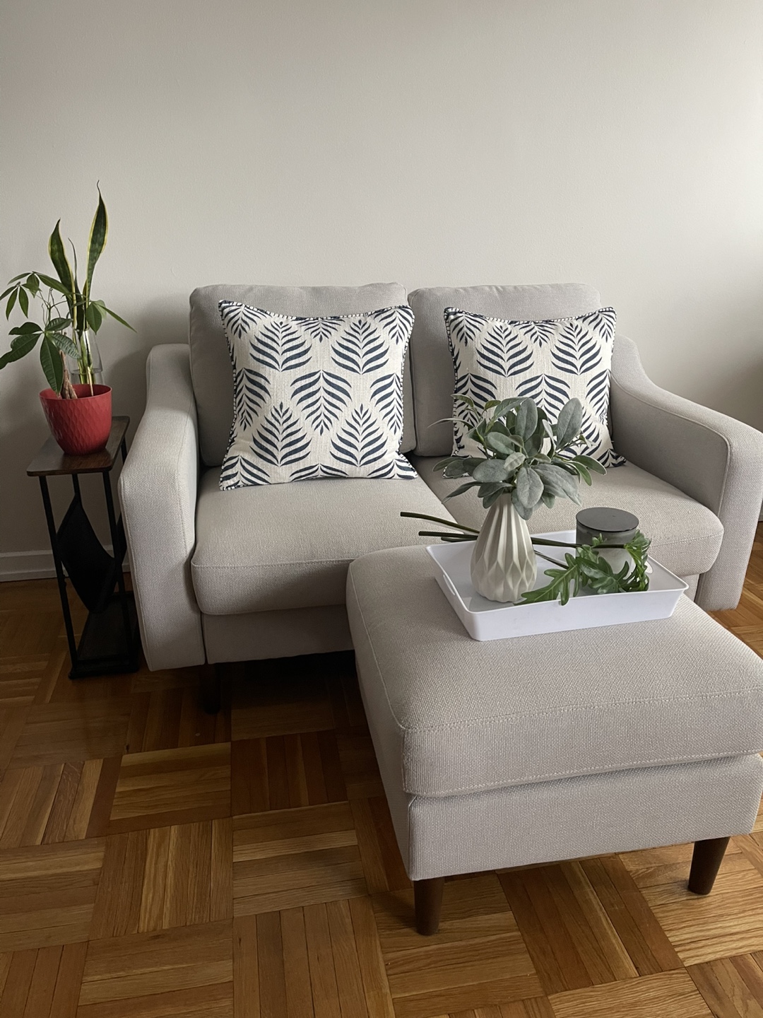 THE COZEY - 2-SEATER WITH OTTOMAN IN SAND