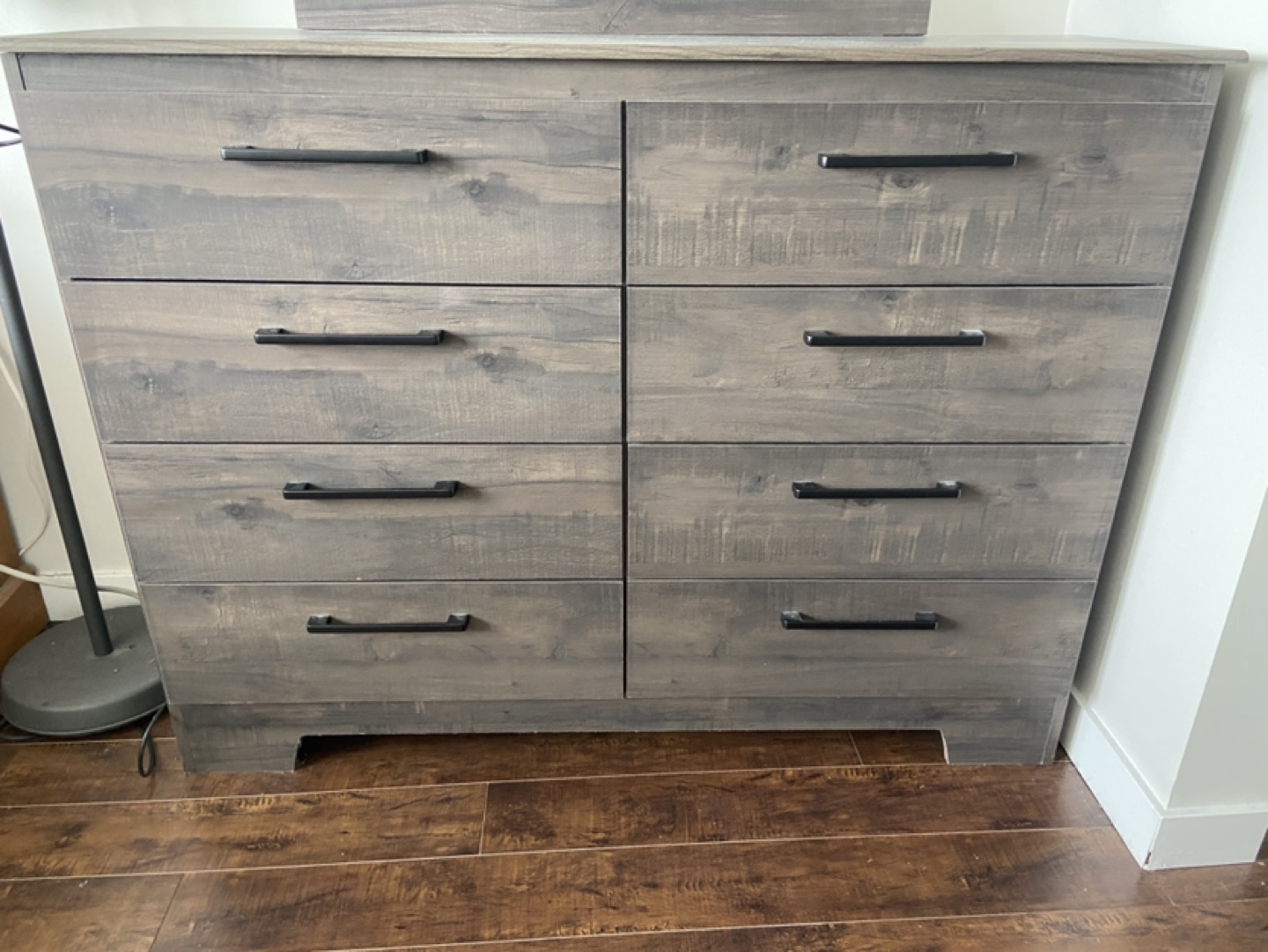 Dark Grey Wooden Dresser with Mirror - photo 3