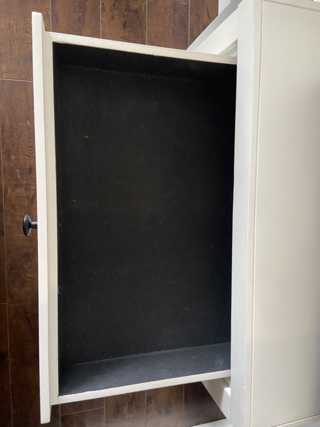 White Nightstand with Drawer and Shelf - photo 2