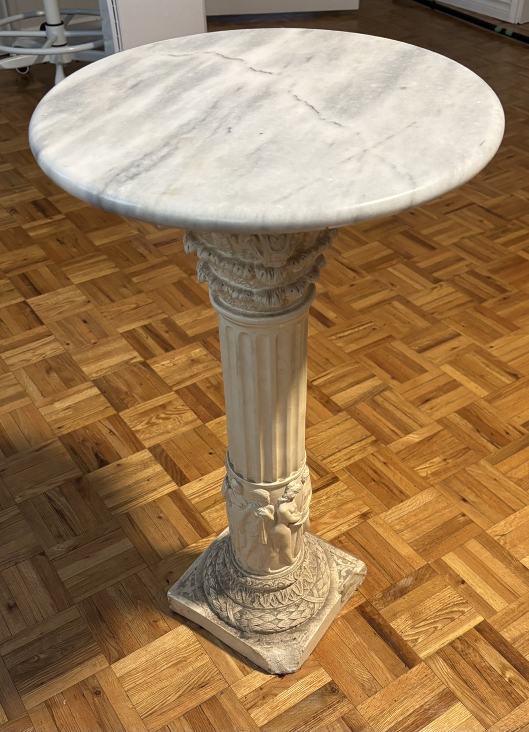 Marble Top Pedestal Table