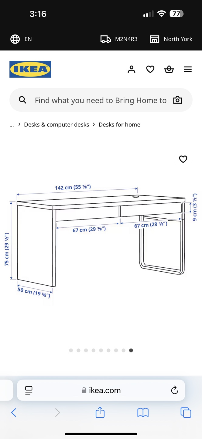 IKEA MICKE White Desk - photo 2