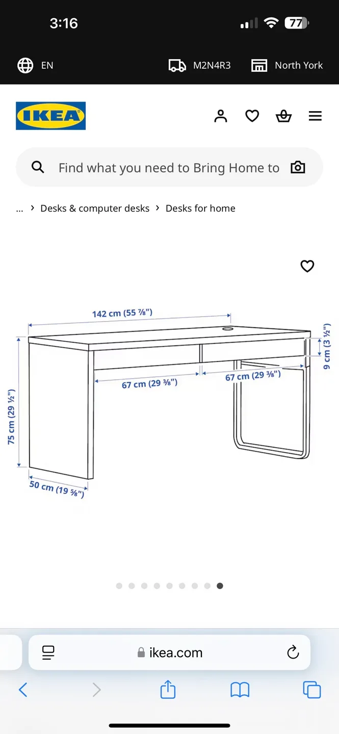 IKEA MICKE White Desk image indicator(2)