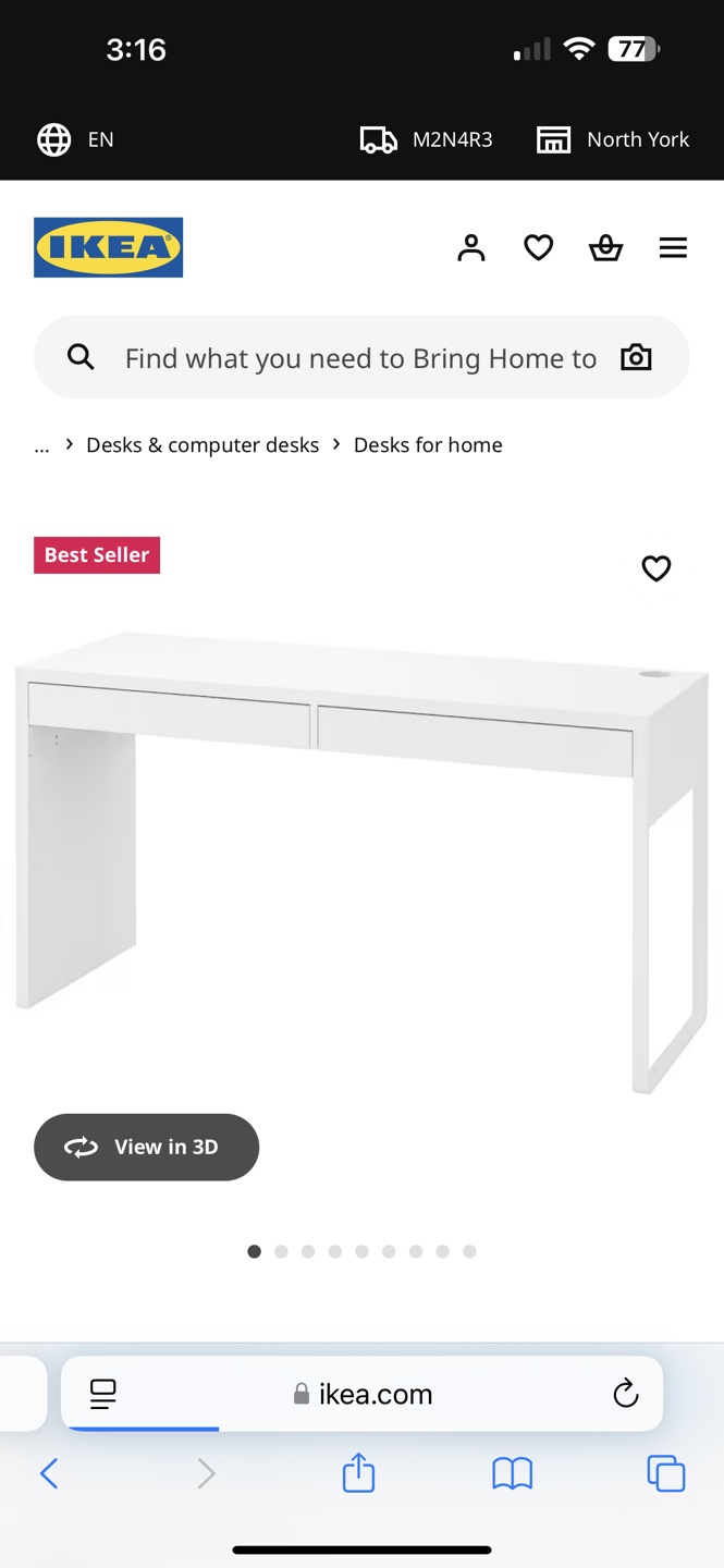 IKEA MICKE White Desk