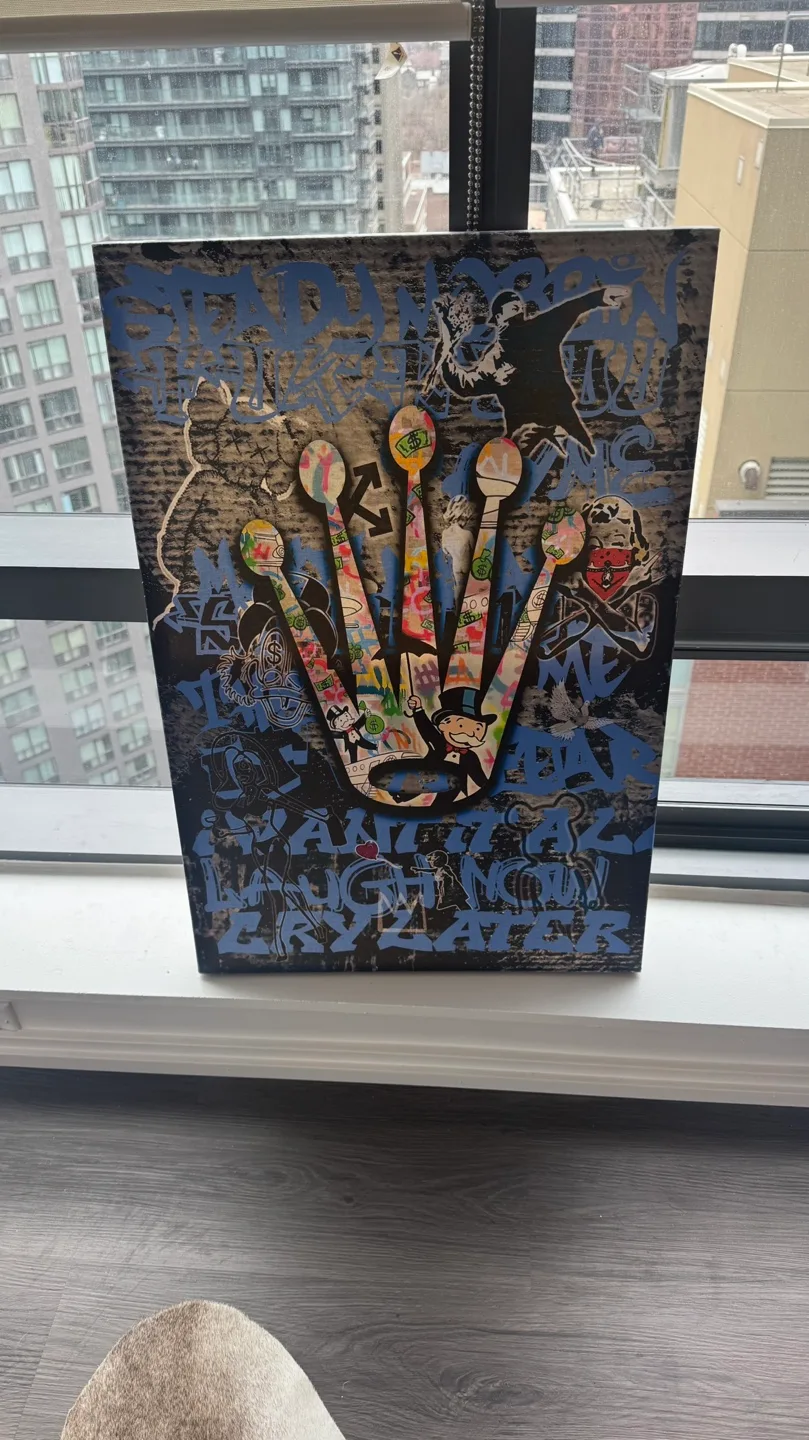 Rolex Crown Graffiti Canvas Art