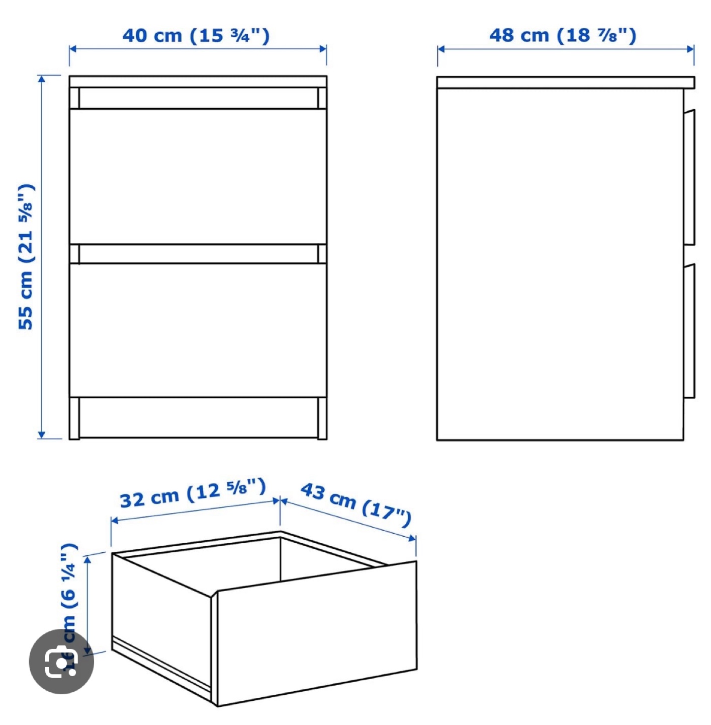 Two IKEA Malm Nightstands - photo 3