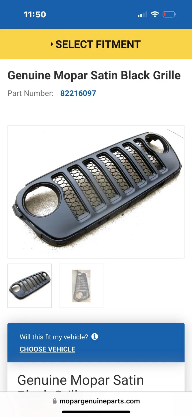 Jeep Wrangler JL 2018-2022 Front Grille Assembly - Bright White image indicator(7)