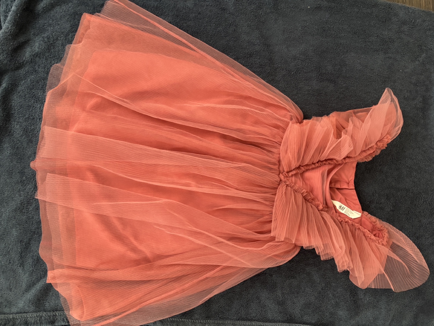 Salmon Pink Tulle Girl's Dress H&M