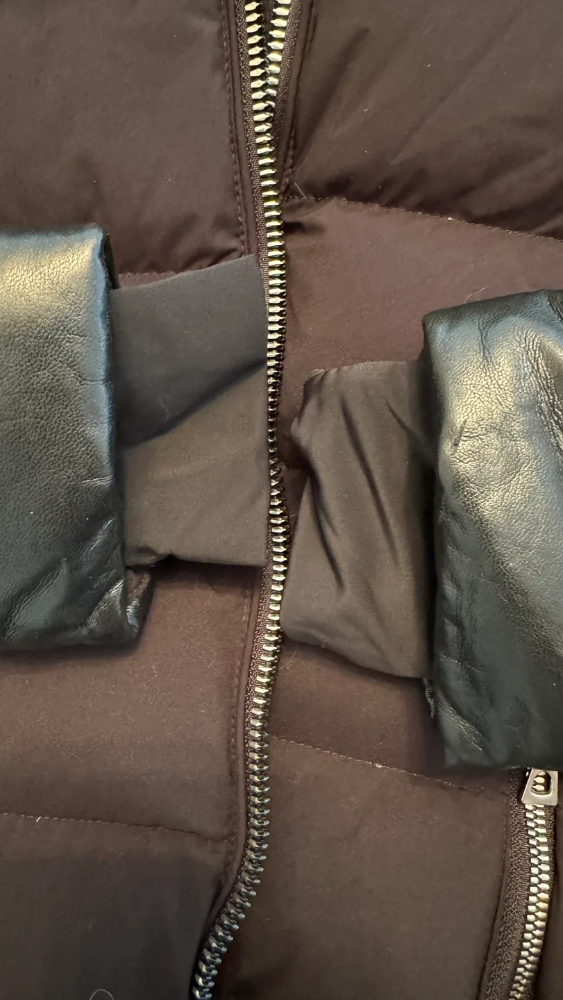 Rudsak Women's Black Puffer Jacket with Faux Fur Hood image indicator(6)