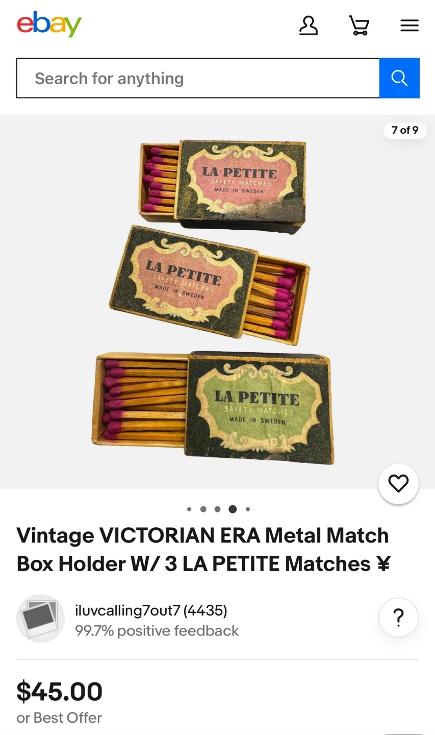 Vintage La Petite Safety Matches - 5 Boxes image indicator(6)