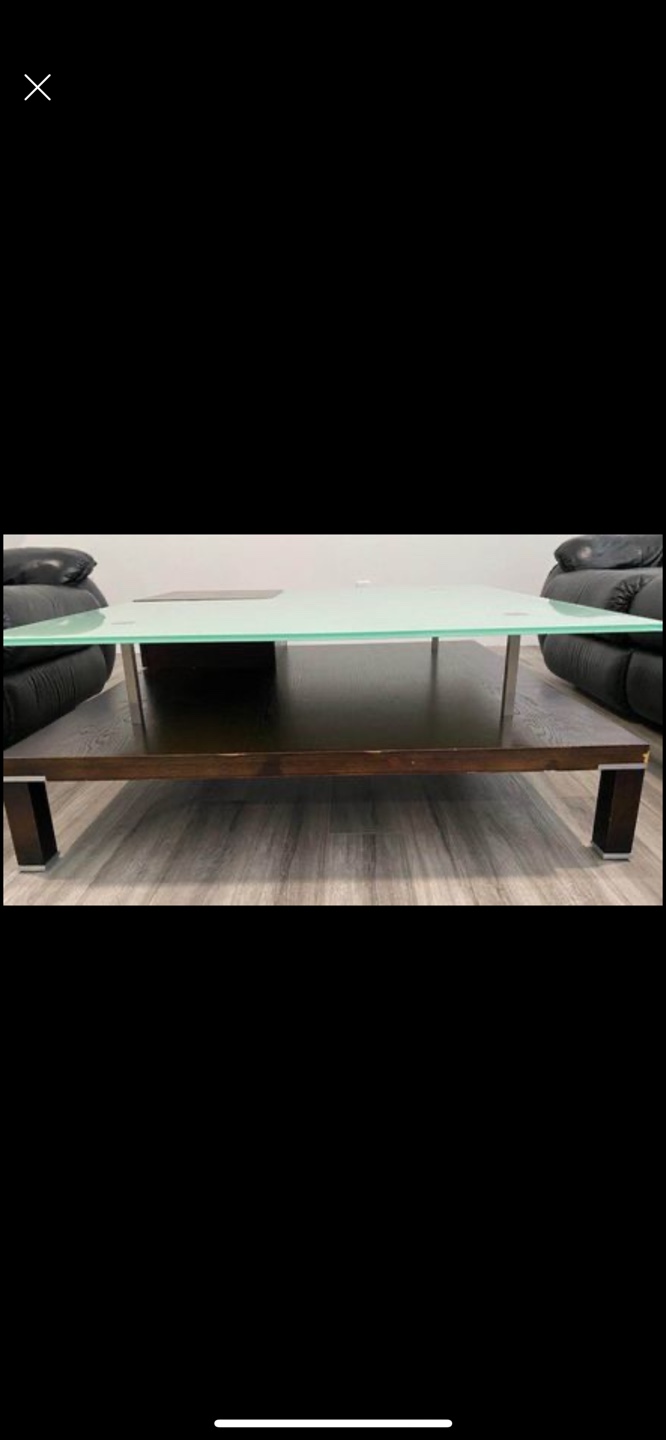 Modern Glass-Top Coffee Table - photo 2