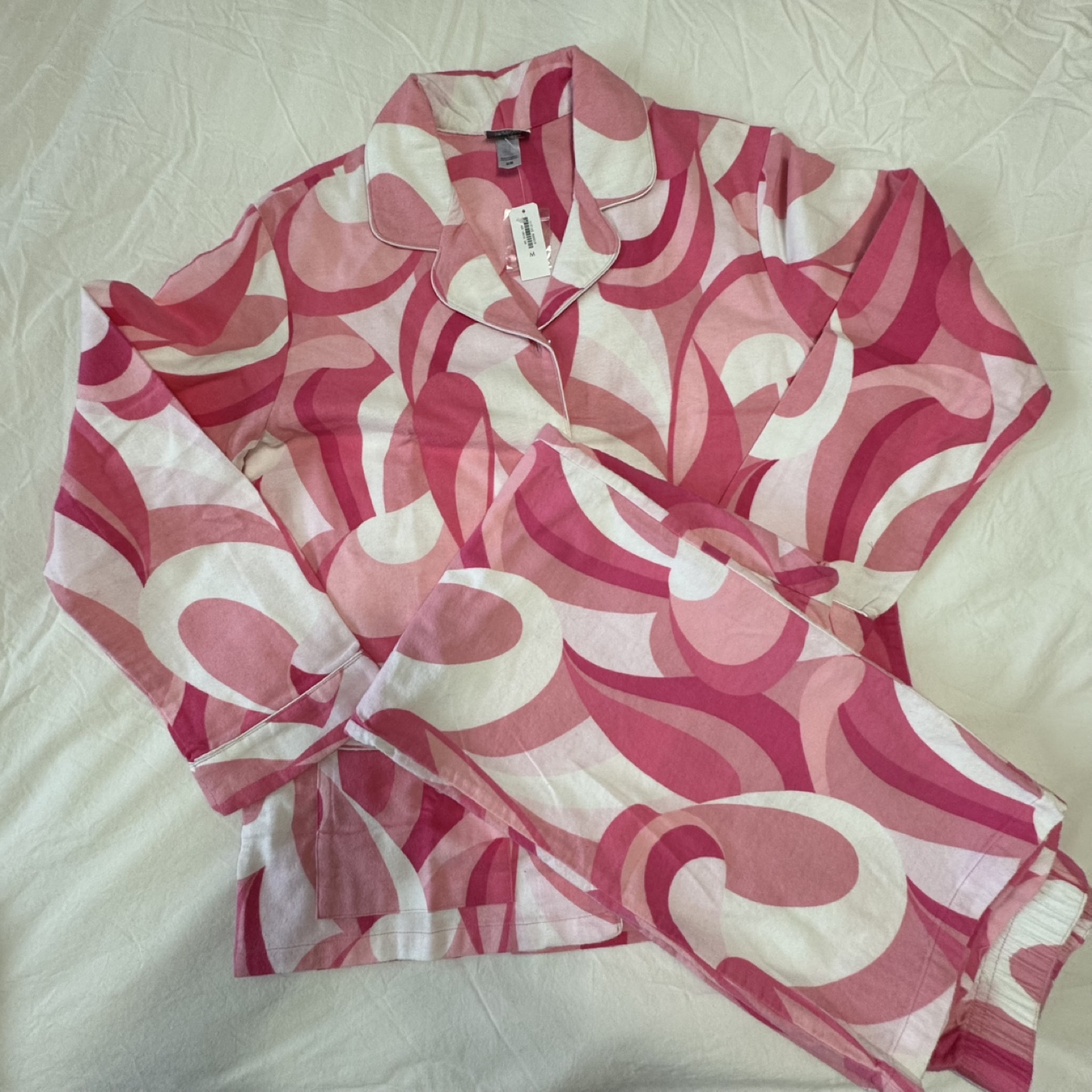 La Senza Pink & White Pajama Set - Size Medium - photo 2