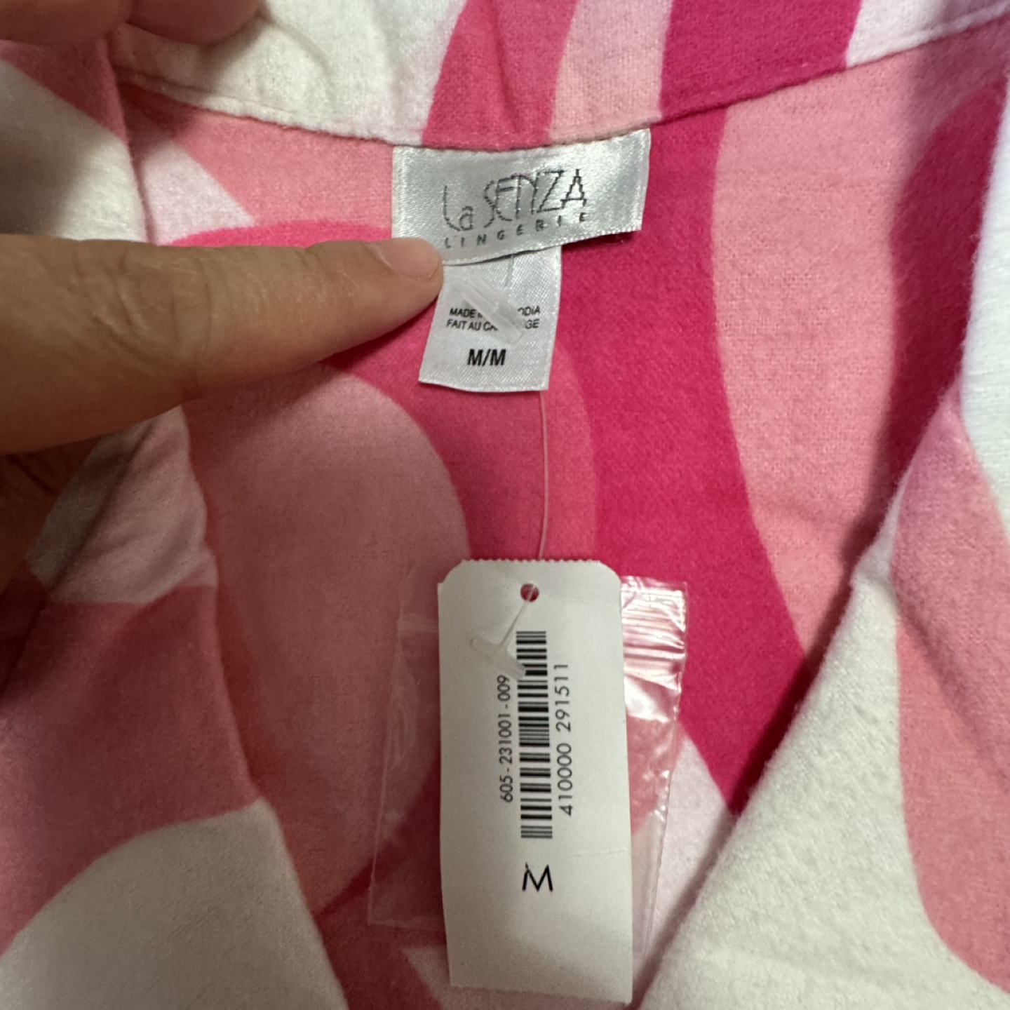 La Senza Pink & White Pajama Set - Size Medium - photo 3