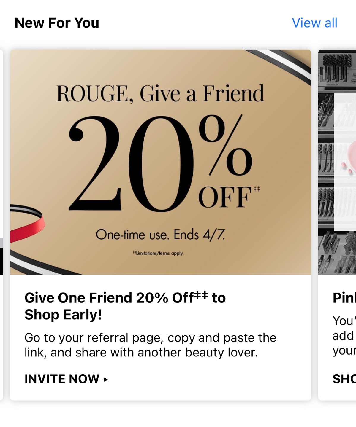 Rouge Referral Program - 20% Off