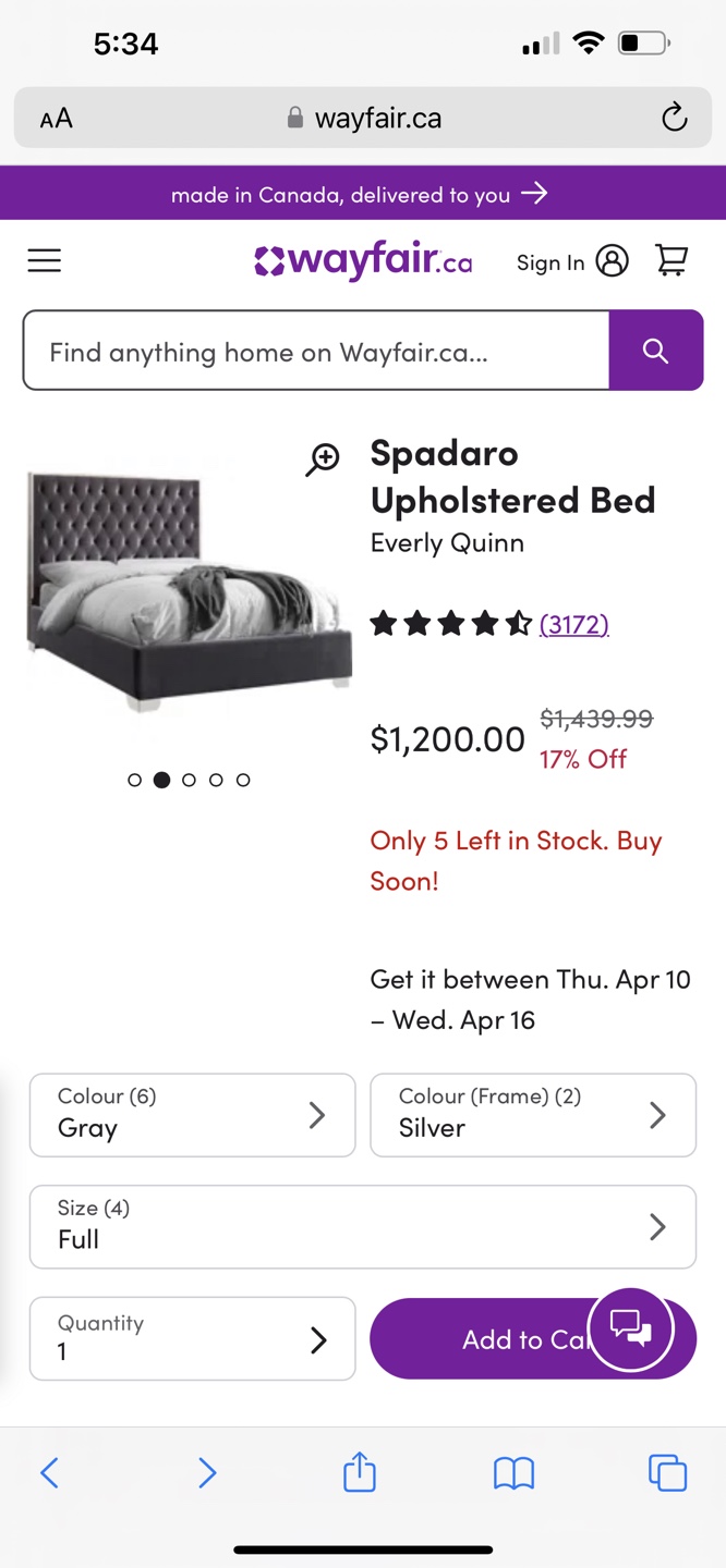 Xcella queen bed Furniture Spadaro Upholstered Bed - Full Size - photo 2