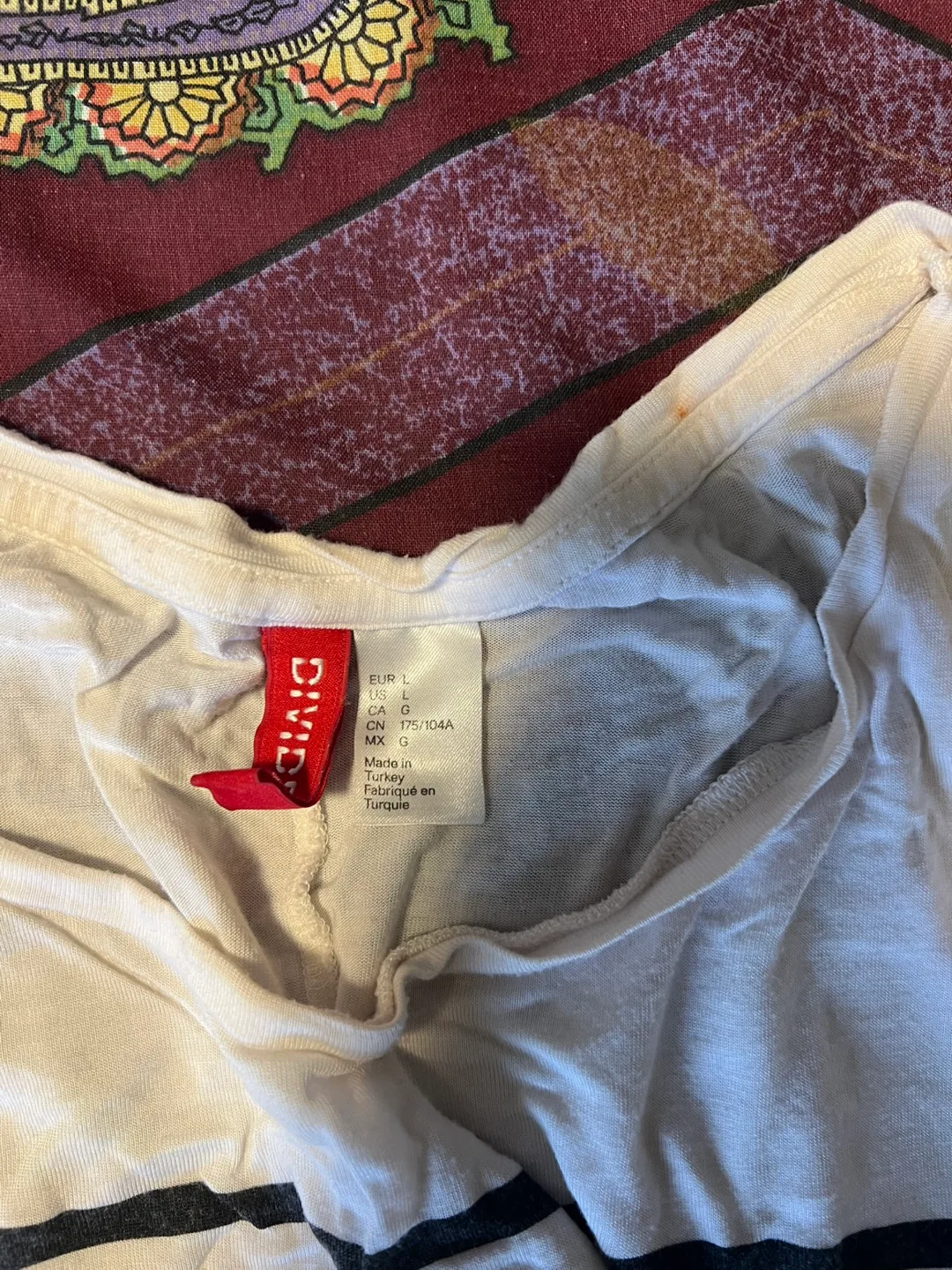 H&M White Crop Tank Top - Parties, Boys, Fries Graphic image indicator(6)