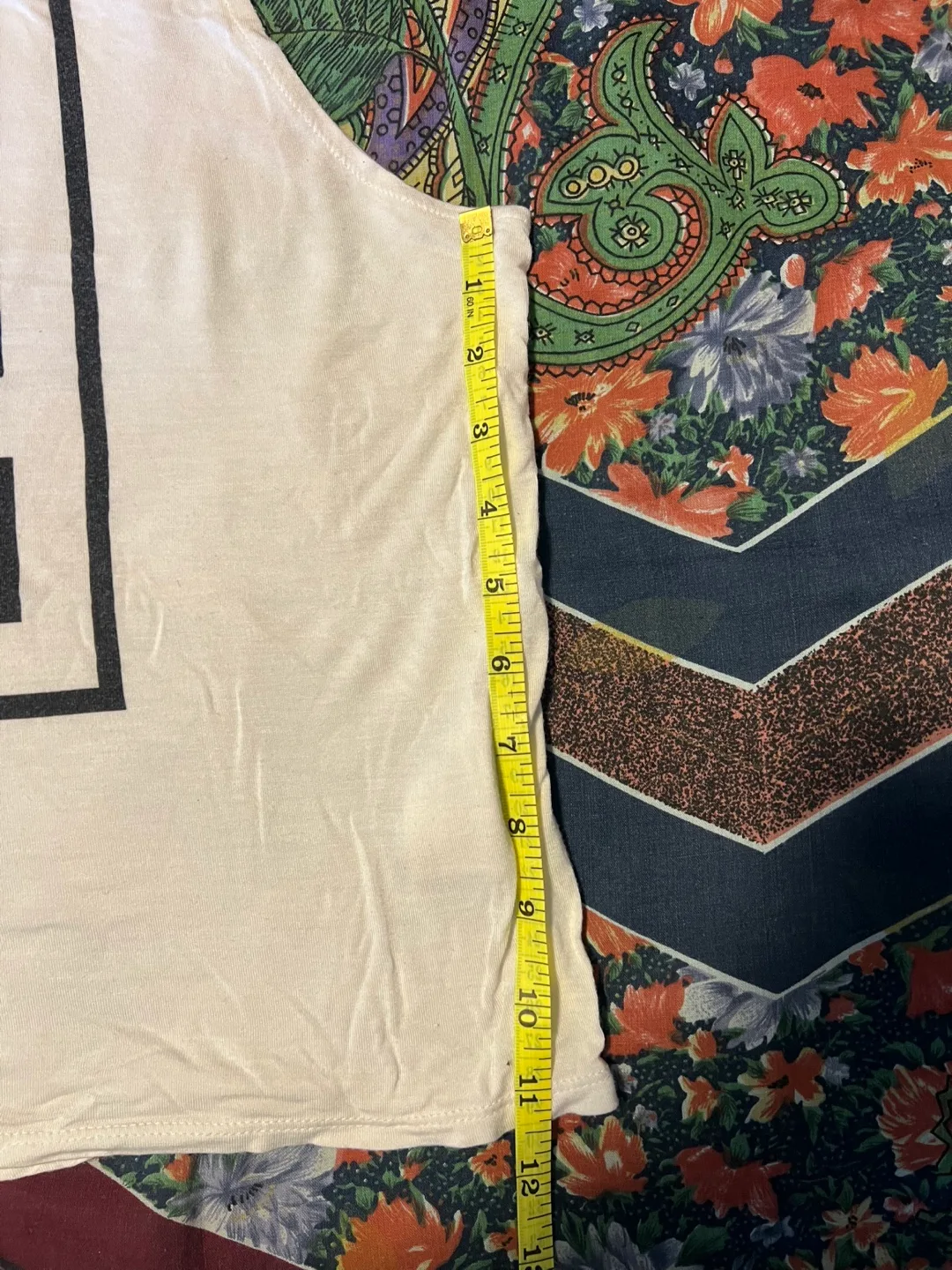 H&M White Crop Tank Top - Parties, Boys, Fries Graphic image indicator(3)