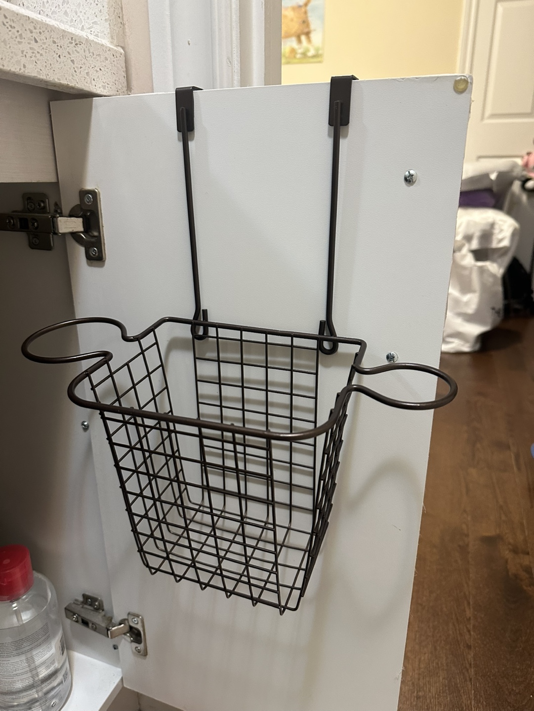 Over-the-Cabinet Wire Basket Organizer