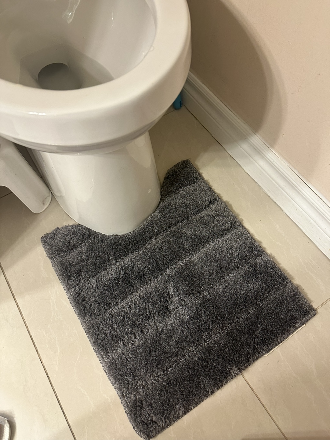 Dark Grey Toilet Bathroom Rug Mat
