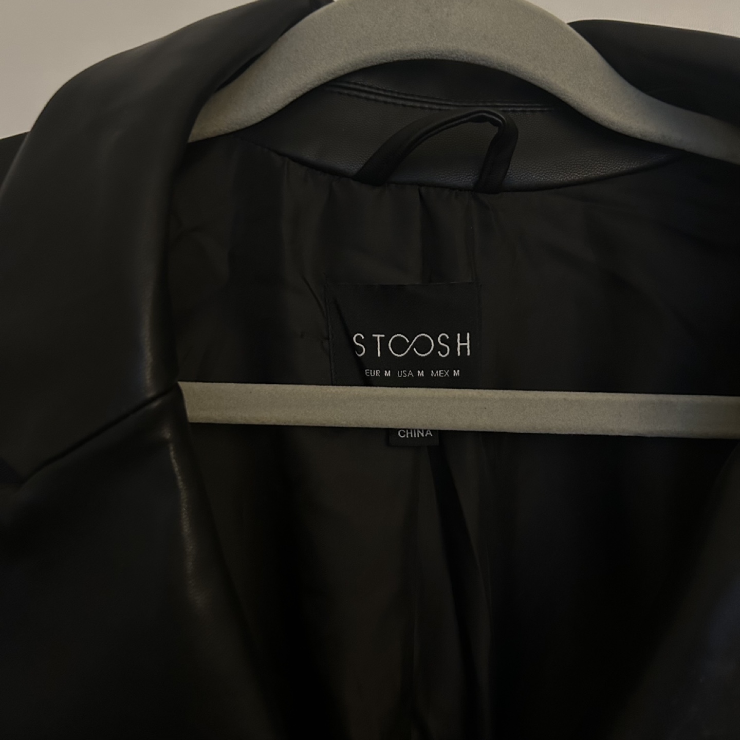 Faux Leather Blazer - Medium - photo 3