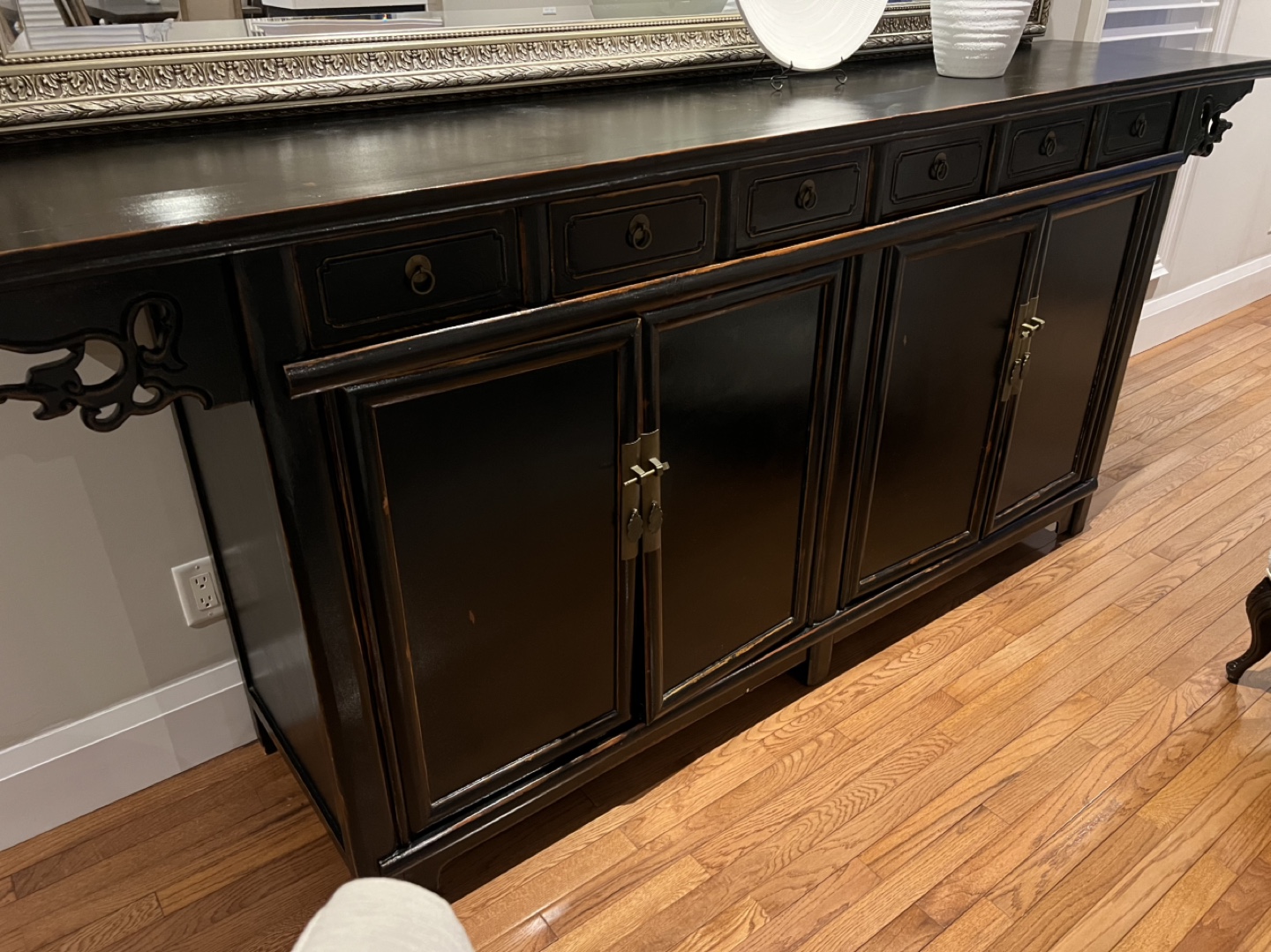 Negotiable - Black Antique Buffet Server