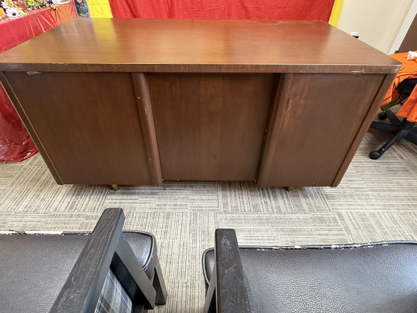 Vintage Wooden Executive Desk