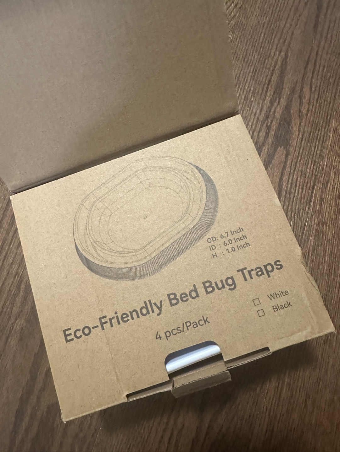 Eco-Friendly Bed Bug Traps - 4 Pack White