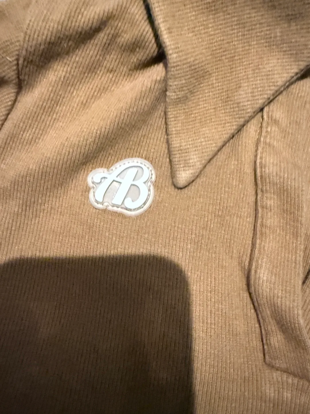 ABMY Brown Ribbed Collared Crop Top image indicator(3)