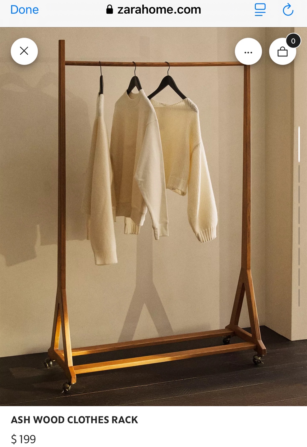 Zara Home Ash Wood Clothes Rack
