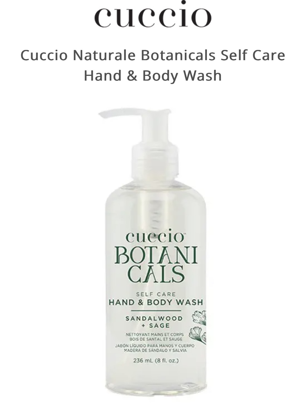 ✨✨Cuccia Naturale Botanicals Self Care Hand & Body Wash - photo 2