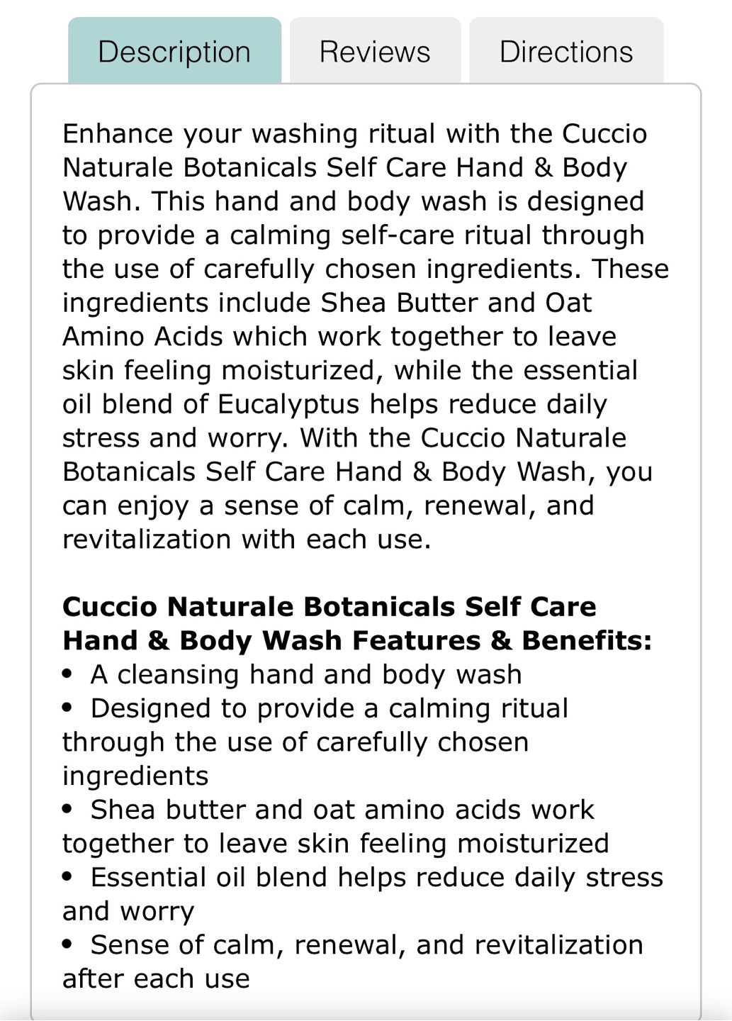 ✨✨Cuccia Naturale Botanicals Self Care Hand & Body Wash - photo 3