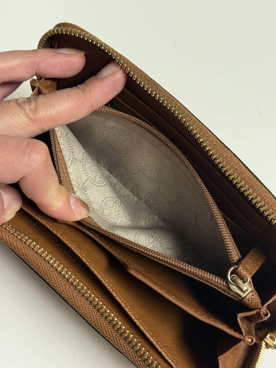 Michael Kors Brown Leather Zip-Around Wallet - photo 5