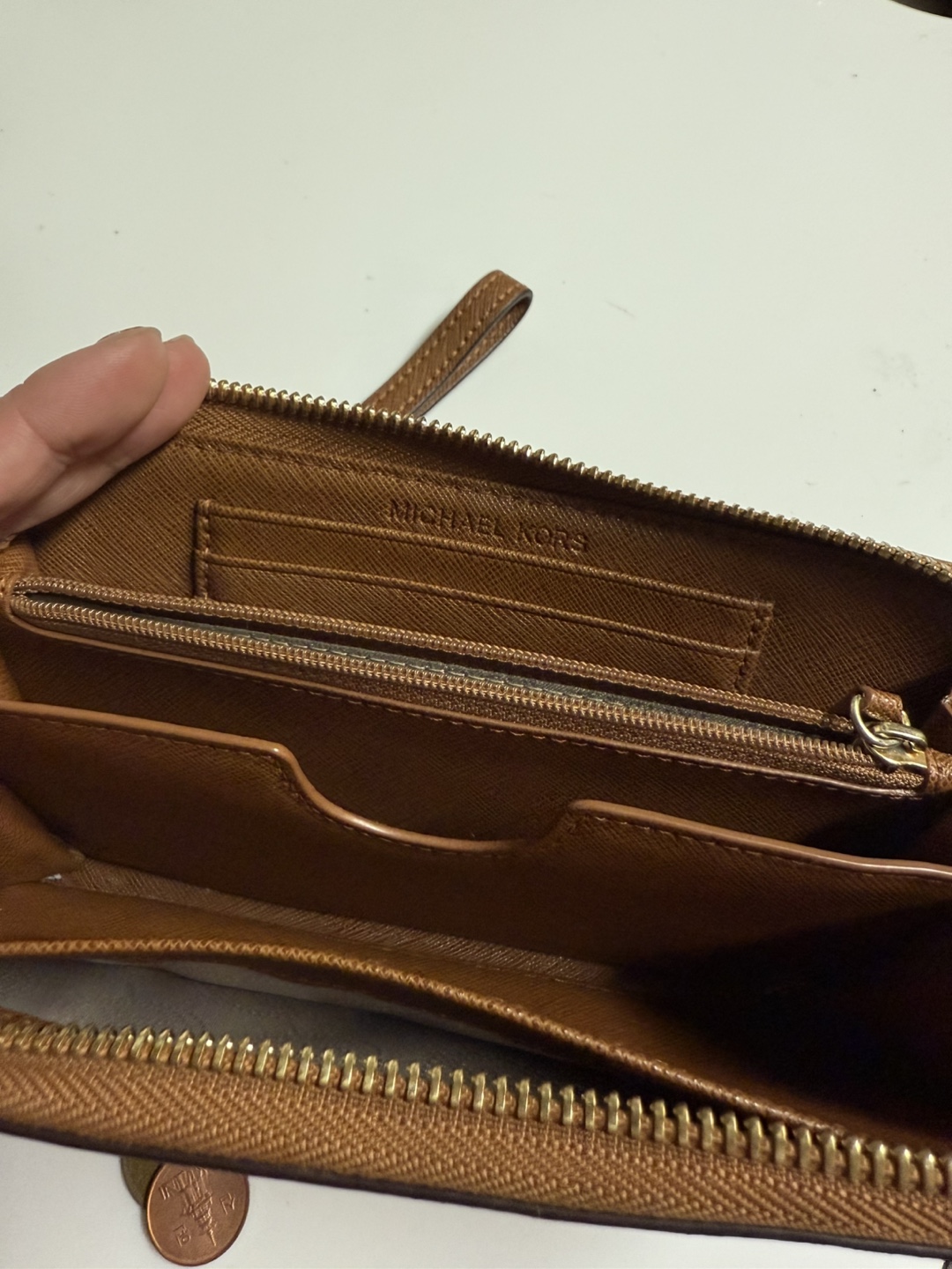 Michael Kors Brown Leather Zip-Around Wallet - photo 3